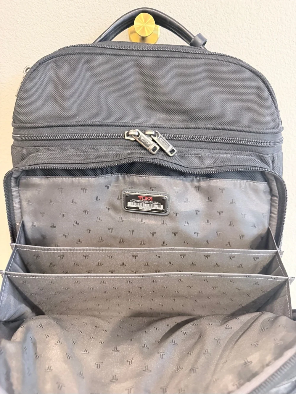 TUMI Alpha Brief Pack Backpack Laptop Tablet Black Nylon Bag 26186D4